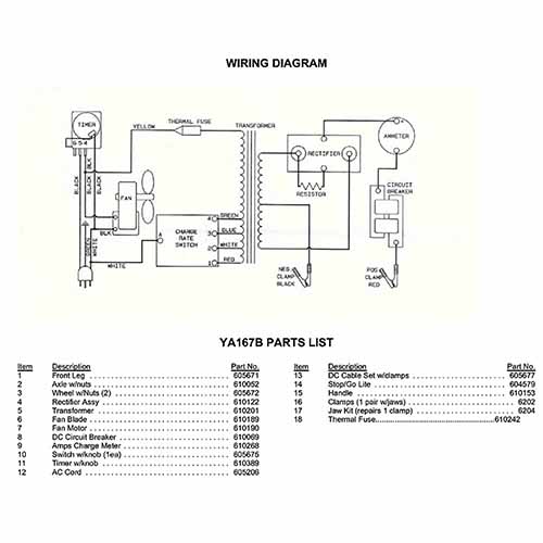 Model Ya167B Click Here For A Parts List,Wiring Diagram Or Schematic