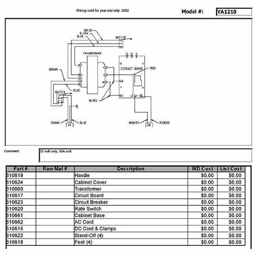 Model Ya1210 Click Here For A Parts List,Wiring Diagram Or Schematic