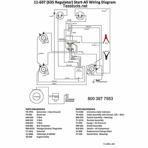 Model 11-607 w/Regulator Click Here for a Parts List, Wiring Diagram, and Troubleshooting Guide