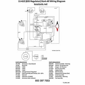 Model 11-612w/Regulator Click Here for a Parts List, Wiring Diagram, and Troubleshooting Guide