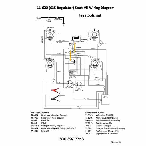 Model 11-620 w/Regulator Click here for A Parts List, Wiring Diagram, and Troubleshooting Guide