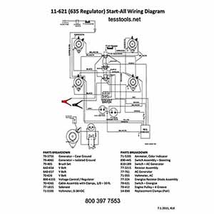 Model 11-621 w/Regulator Click here for A Parts List, Wiring Diagram, and Troubleshooting Guide