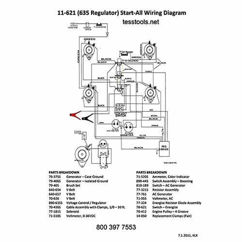 Model 11-621 w/Regulator Click here for A Parts List, Wiring Diagram, and Troubleshooting Guide