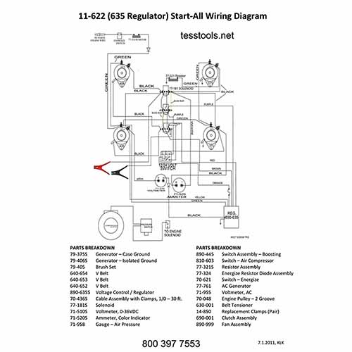 Model 11-622 w/Regulator Click Here for a Parts List, Wiring Diagram, and Troubleshooting Guide