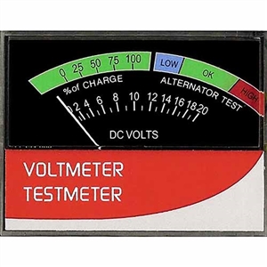 247-134-666  Voltmeter 0-20 Volts Horizontal With Test (OS6140/1580)