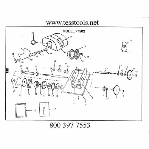 P77502 Powerwinch Model 502 Windlass Parts List and Diagram