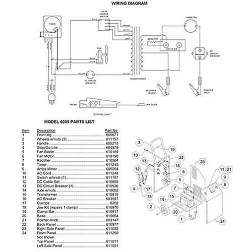 Model 6009 Parts List,Wiring Diagram Or Schematic