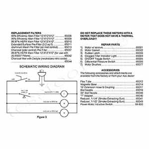 Ace Industrial 73-201-Hepa  Weldsense Portable Fume Parts List And Wiring Diagram