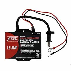 Model 9002 Atec Fully Automatic 12 Volt 1.5 Amp Underhood-Battery Charger Powerful Performance