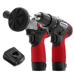 ARS1212-K6 Acdelco Acdelco Ars1212-K6 G12 Series 12V Cordless Li-Ion 3' Mini Polisher & 2-Speed 3/8"? Drill Driver Combo Tool Kit With 2 Batteries