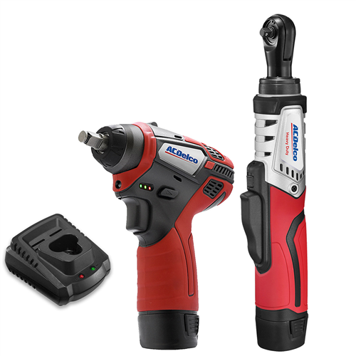ARW12102-K3 Acdelco Acdelco Arw12102-K3 G12 Series 12V Cordless Li-Ion 1/4" Brushless Rachet Wrench & 3/8" Impact Wrench Combo Tool Kit With 2 Batteries