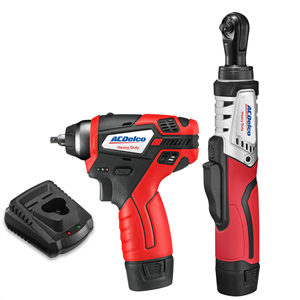 ARW12102-K7 Acdelco Acdelco Arw12102-K7 G12 Series 12V Cordless Li-Ion 1/4" Brushless Rachet Wrench & Impact Wrench Combo Tool Kit With 2 Batteries