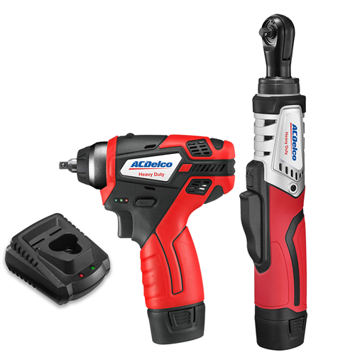 ARW12102-K7 Acdelco Acdelco Arw12102-K7 G12 Series 12V Cordless Li-Ion 1/4" Brushless Rachet Wrench & Impact Wrench Combo Tool Kit With 2 Batteries