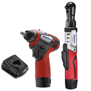 ARW12103-K1 Acdelco Acdelco Arw12103-K1 G12 Series 12V Cordless Li-Ion 3/8"? Brushless Rachet Wrench & Impact Wrench Combo Tool Kit With 2 Batteries