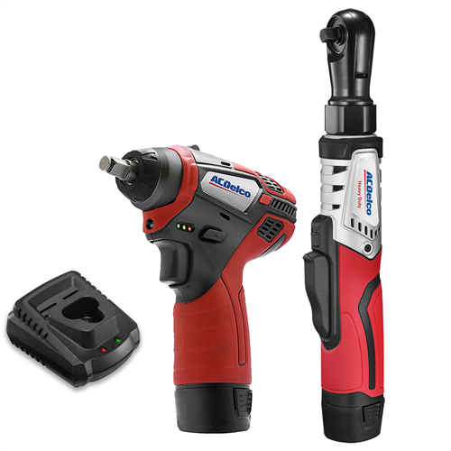 ARW12103-K1 Acdelco Acdelco Arw12103-K1 G12 Series 12V Cordless Li-Ion 3/8"? Brushless Rachet Wrench & Impact Wrench Combo Tool Kit With 2 Batteries