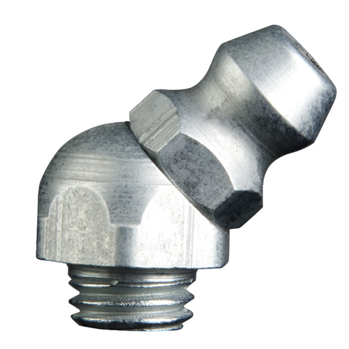 1770-B1 Alemite Straight Thread Fitting, 45 Degrees, 1/4" Unf-2A