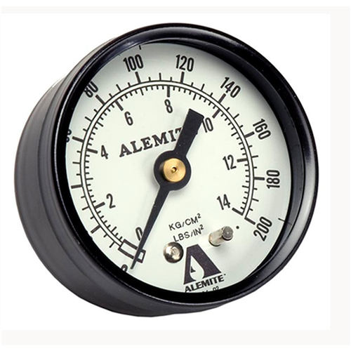 323449-4 Alemite Air Pressure Gauge, Back Mount