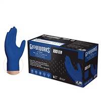 Gloveworks Royal Blue Nitrile Raised Diamond Texture Disposable Gloves, Size X-Large