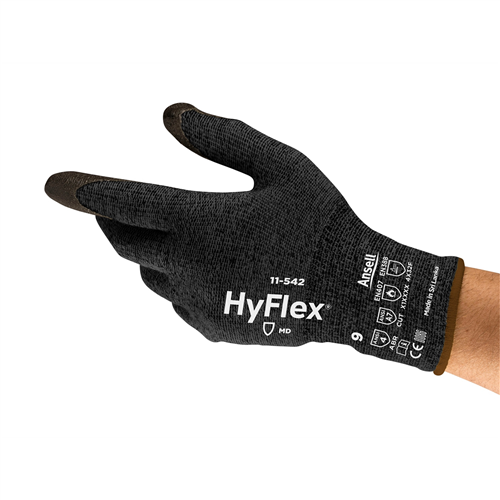 11542060 Ansell Hyflex 11-542 Lightest Wgt High Cut Gloves, Sz 6