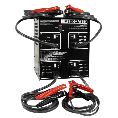 6366 Associated 4 X 20-Amp Gang Charger For Gel, Agm, And Others