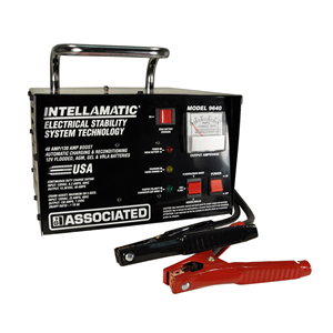9640 Associated Charger,12V/40A Automatic Bench W/Override Switch