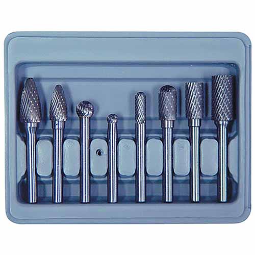2181 Astro Pneumatic Burr Set Carbide Double Cut 8Pc