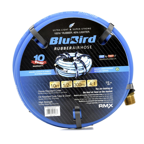 10010276 Blubird Blubird Rubber Air Hose 1/2 In. X 10 Ft.