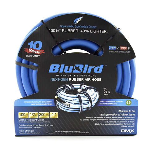 10010277 Blubird Blubird Air Hose 1/2 In. X 100 Ft., 1/2 In. Mnpt