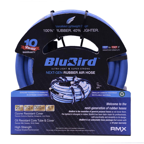 10010283 Blubird Blubird Air Hose 1/2 In. X 25 Ft., 1/2 In. Mnpt