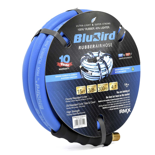 10010358 Blubird Blubird Rubber Air Hose 3/8 In. X 15 Ft.