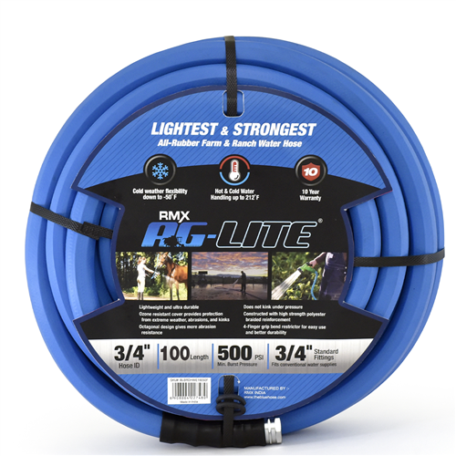 10010016 Blubird Blubird Ag-Lite Rubber Hot & Cold Water Hose; 3/4" X 100'