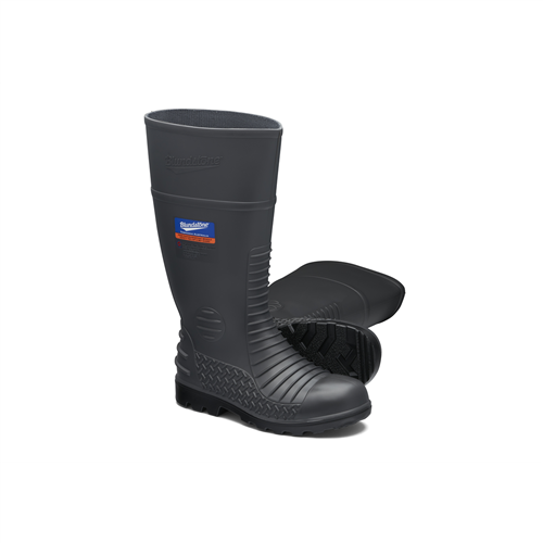 028-010 Blundstone Steel Toe Gumboots-Waterproof, Metarsal Guard, Puncture Resistant Midsole, Grey, Au Size 10, Us Size 11