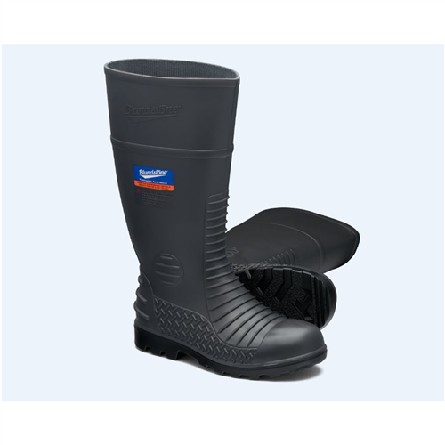 028-012 Blundstone Steel Toe Gumboots-Waterproof, Metarsal Guard, Puncture Resistant Midsole, Grey, Au Size 12, Us Size 13