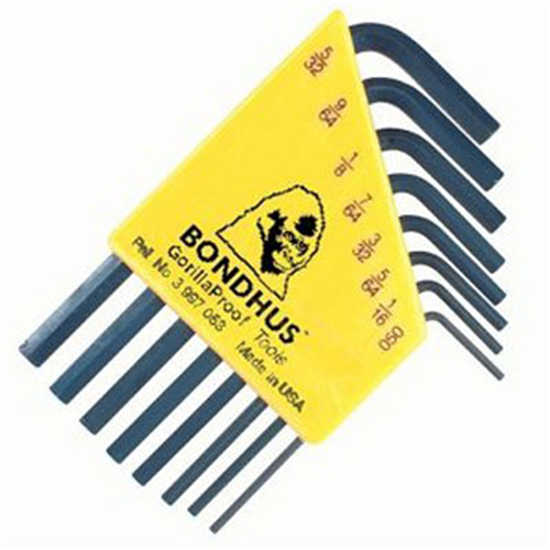 12232 Bondhus Corp. 8Pc Set L-Wr .050-5/32-Short