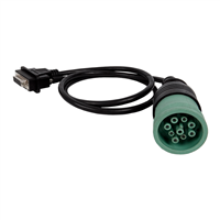 JDC217.9 Cojali Usa Deutsch 9 Pin Type 2 Green Diagnostics Cable