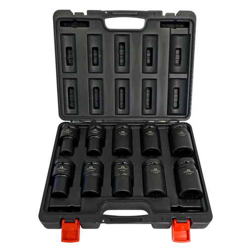 CBBS1-S10 Counteract Commercial Deep Impact Socket - 1" Drive - 10Pc Set - 13/16", 1-1/16", 1-1/8", 1-1/4", 1-1/2", 17Mm, 21Mm, 33Mm, 35Mm, 41Mm