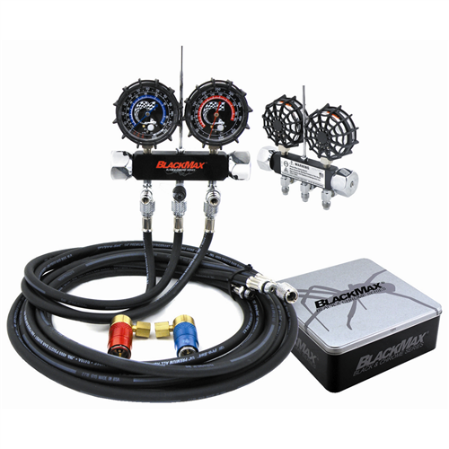 MAID8QZ Cps Products Blackmax  Chrome Manifold Set In A Collectors Tin