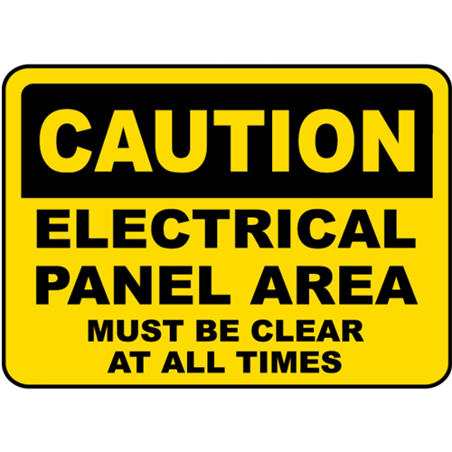 CU71683 Chaos Safety Supplies Electrical Panel Caution Label
