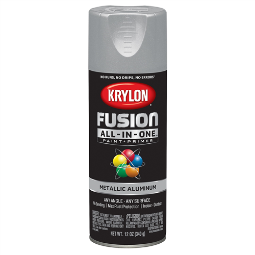2766 Krylon Fusion Paint Primer Metallic Aluminum 12 Oz.