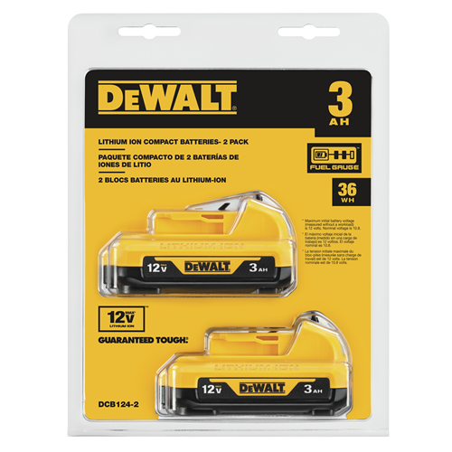 DCB124-2 Dewalt 12V Lithum Ion Battery 2 Pack