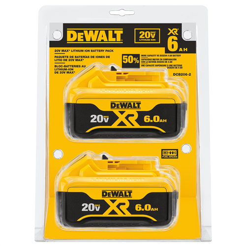 DCB206-2 Dewalt 20V Max 6.0 Ah Li-Ion Battery 2Pk