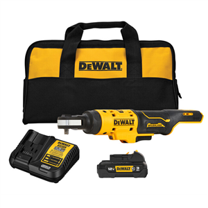 DCF504GG1 Dewalt 12V  1/4" Xtreme Compact Open Head Rachet Kit With 1 Oil Resistant Battery