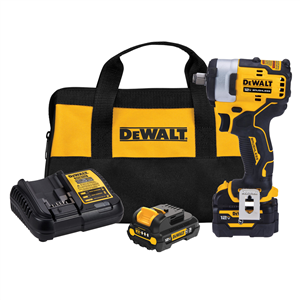 DCF901GJ1G1 Dewalt 12V 1/2" Compact Impact Wrench Kit W/ Hog Ring
