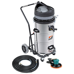 M1010SP Dynabrade Mega-Raptor Vac&Reg; Standard Pack Mobile Auto Vacuum System : Vacuum Kit W/6" Spirit Ros & Standard Cart, M-Class, 120V/60Hz, 15 Amp, 20 Gal., Conductive