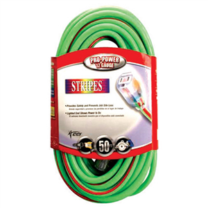2548sw0054 Coleman Cable 50 Ft Extension Cord Green/Red