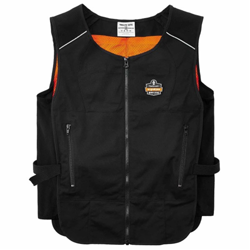 12123 Ergodyne 6255 S/M Black Lightweight Phase Change Cooling Vest