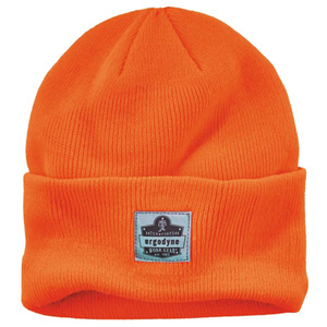 16807 Ergodyne 6806 Orange 6806 Cuffed Rib Knit Beanie Hat