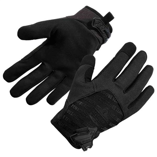 17573 Ergodyne 812Blk M Black High-Dexterity Black Tactical Gloves