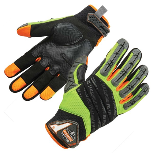 17686 Ergodyne 924 2Xl Lime Hybrid Dorsal Impact-Reduce Gloves