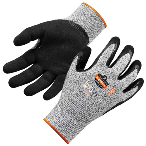 17983 Ergodyne 7031 M Gray Nitrile-Coated Cut-Resis Gloves A3 Level